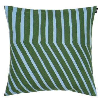 Marimekko Kalasääski cushion cover, 50 x 50 cm, forest green - light blue