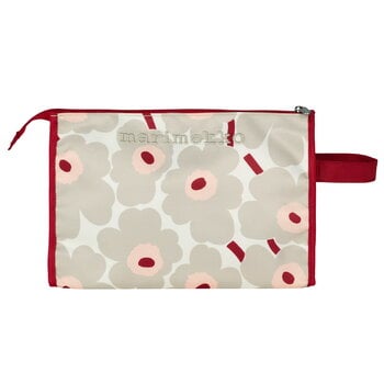 Toiletry & makeup bags, Media 2 Mini Unikko cosmetic bag, powder - light grey - pink - dark cherry, Beige