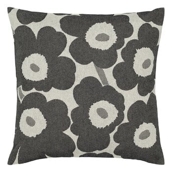 Marimekko Pieni Unikko cushion cover, 47x47cm, off-white - charcoal - sand