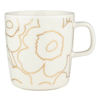 Tasses et mugs, Oiva - Tasse Piirto, 4 dl, blanc - doré, Blanc