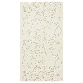 Tablecloths, Piirto Unikko tablecloth, 135 x 250 cm, linen - gold, Gold