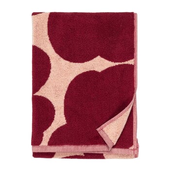 Essuie-mains et gants de toilette, Serviette pour les mains Unikko, 50 x 70 cm, rose - cerise noire, Rouge