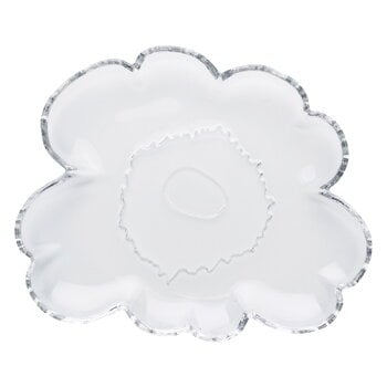 Marimekko Unikko glass plate, 20 cm, clear, product image