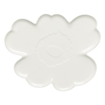 Decorative objects, Unikko Shape plate, 32 cm, white, White