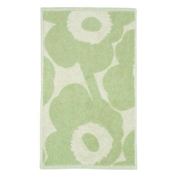 Hand towels & washcloths, Unikko guest towel, 30 x 50 cm, off-white - sage, Green