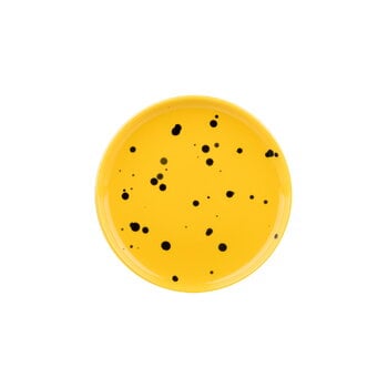 Plates, Oiva plate, 13,5 cm, yellow - black, Black