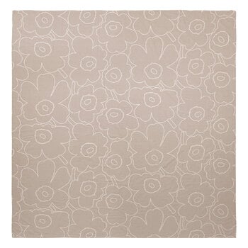 Couvre-lits, Housse de couette double Piirto Unikko, 260 x 260 cm, blanc - blanc cassé, Blanc