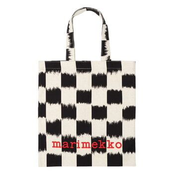 Bags, Vankka Jäkälä tote bag, 43 x 41 cm, black - off-white, White