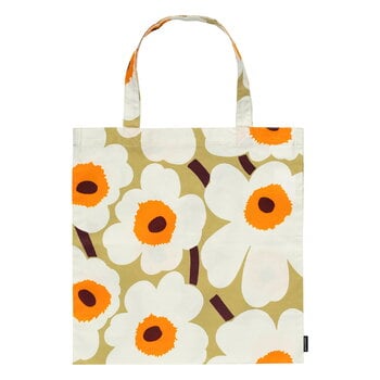 Marimekko Pieni Unikko kassi, karamelli - kerma - lämmin oranssi, tuotekuva