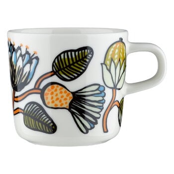 Tazze, Oiva - Tiara tazza, 2 dl, bianco - arancione - verde, Bianco