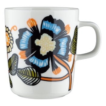 Tazze, Oiva - Tiara tazza, 2,5 dl, bianco - arancione - verde, Bianco