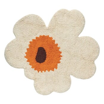 Marimekko Tappeto da bagno Unikko, crema - arancione caldo, immagine prodotto