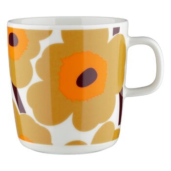 Tazze, Oiva - Tazza Unikko, 4 dl, bianco - caramello - arancione, Bianco