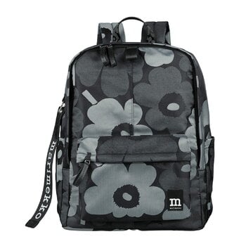 marimekko UNIKKO リュック グレー/ブラック Zip Top Backpack Unikko | Marimekko