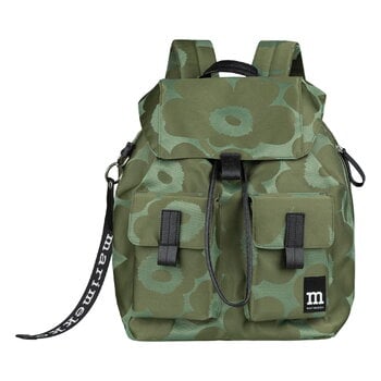 Marimekko Zip Top Backpack Unikko, black | Finnish Design Shop