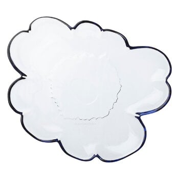 Marimekko Unikko glass plate, 20 cm, amber | Finnish Design Shop