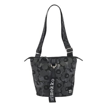 Marimekko All Day bucket shoulder bag, Unikko black | Finnish