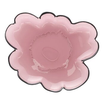 Marimekko Unikko glass plate, 20 cm, amber | Finnish Design Shop