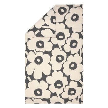 Marimekko Unikko duvet cover, 150 x 210 cm, charcoal - off-white