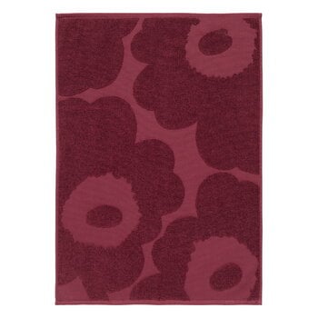 Essuie-mains et gants de toilette, Serviette Unikko Solid, 50 x 70 cm, bordeaux, Rouge