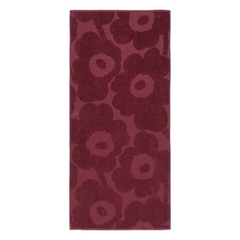 Serviettes de bain, Serviette de bain Unikko Solid, 70 x 150 cm, bordeaux, Rouge