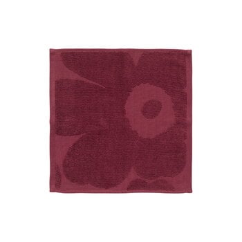 Hand towels & washcloths, Unikko Solid mini towel, 32 x 32 cm, burgundy, Red