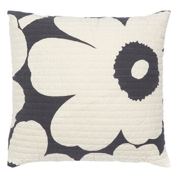 Marimekko Unikko cushion, 60 x 60 cm, charcoal - off-white