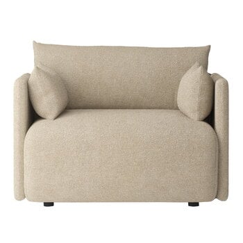 Armchairs & lounge chairs, Offset 1-seater sofa, Audo Bouclé 02, Beige