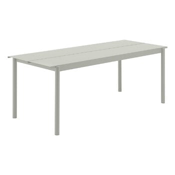Muuto Linear Steel pöytä, 200 x 75 cm, harmaa