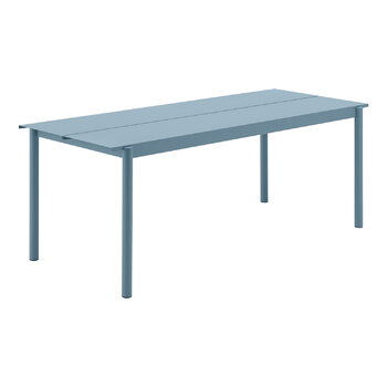 Muuto Linear Steel table, 200 x 75 cm, pale blue