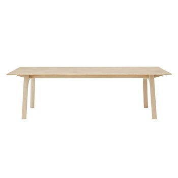 Tables de salle à manger, Table extensible Earnest, 260 x 100 cm, chêne huilé, Naturel