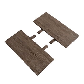 Dining tables, Extension leaves for Earnest table, set of 2, dark oiled oak, Brown