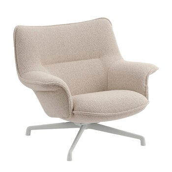 Muuto Fauteuil lounge Doze, bas, pivotant, gris - beige Hearth 007