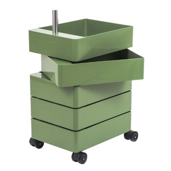 Mobili contenitori, Cassettiera 360°, 5 cassetti, verde, Verde