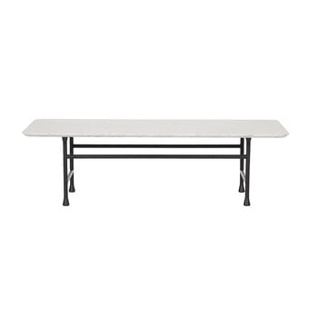 Basta Forte table, rectangular, Carrara white - black