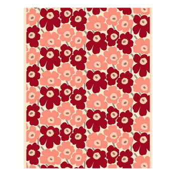 Marimekko Pieni Unikko bomullstyg, bomull - dark cherry - rose