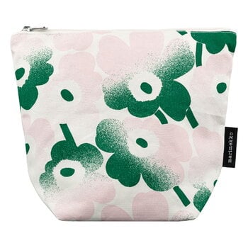 Toiletry & makeup bags, Kaje Mini Unikko Häivähdys cosmetic bag, off-white - pink - green, Green