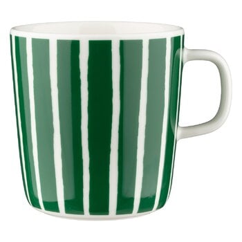 Cups & mugs, Oiva - Piccolo mug, 4 dl, white - green, White