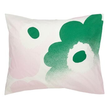 Marimekko Unikko Häivähdys pillowcase, 50 x 60 cm, off-white - pink - green, product image