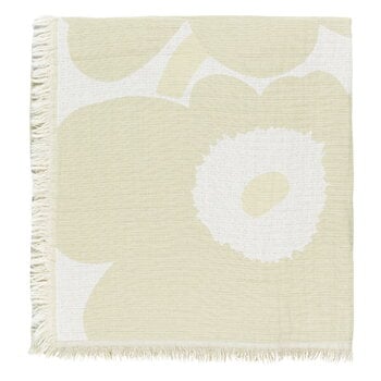 Blankets, Unikko throw, 150 x 220 cm, off-white - white, White