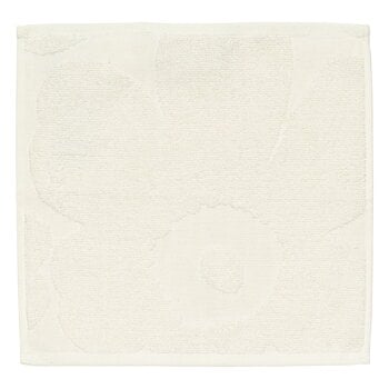 Hand towels & washcloths, Unikko Solid mini towel, 32 x 32 cm, ivory, White