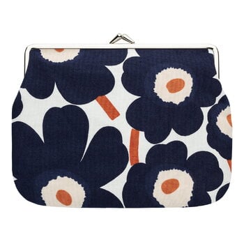 Marimekko Mini Unikko Puolikas Kukkaro Täschchen, w - blau - puder - kohle