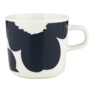 Cups & mugs, Oiva - Iso Unikko coffee cup, 2 dl, white - dark blue, White