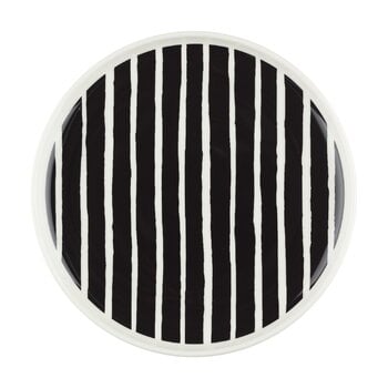 Plates, Oiva - Piccolo plate, 20 cm, white - black, White