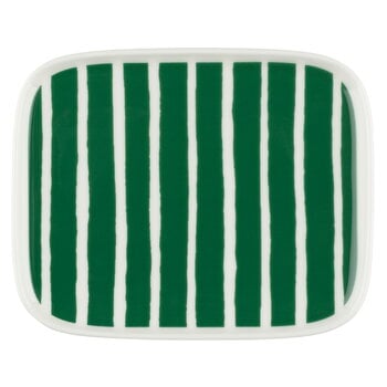 Plates, Oiva - Piccolo plate, 15x12 cm, white - green, White