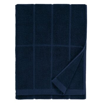 Marimekko Tiiliskivi bath towel, dark blue