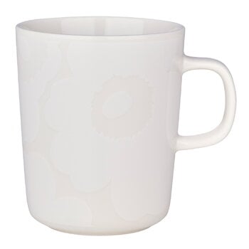 Tazze, Tazza Oiva - Unikko, 2,5 dl, bianco naturale - bianco, Bianco