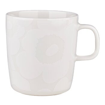 Marimekko Oiva - Unikko mugg, 4 dl, naturvit - vit