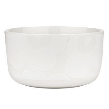 Marimekko Oiva - Unikko skål, 5 dl, naturvit - vit