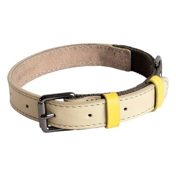 Pet accessories, Colour Block collar, light sage - khaki, Yellow